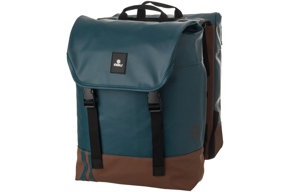 Dwr dubbele fietstas urban deep sea green