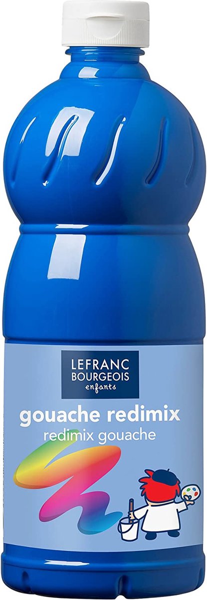 Lefranc Bourgeois l b farba gwaszowa redimix cyjan pierwotny niebieski 500ml