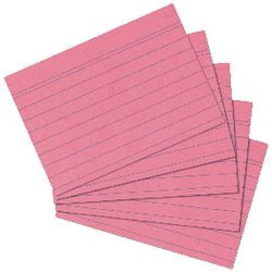 Karty indeksowe Abi herlitz a6 175 g/m² w czerwoną linię, 100 sztuk