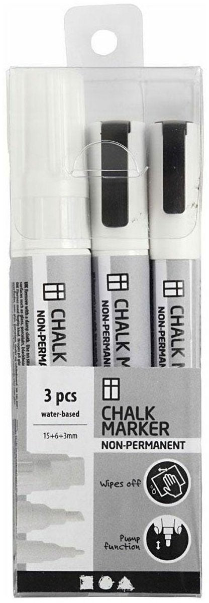 Creativ Company Chalkstifts White, 3.