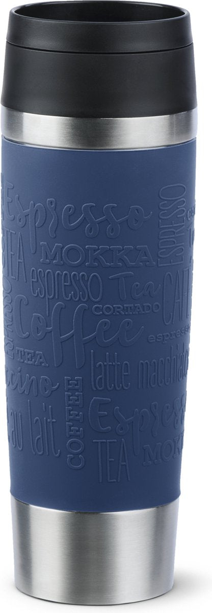 Kubek podróżny Tefal - butelka termosowa - 500 ml - stal nierdzewna ciemnoniebieska - szczelny - nadaje się do gorących i zimnych napojów