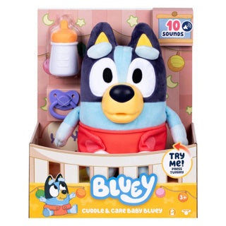 Interaktywna pluszowa zabawka Spectron Baby Bluey do przytulania i pielęgnacji