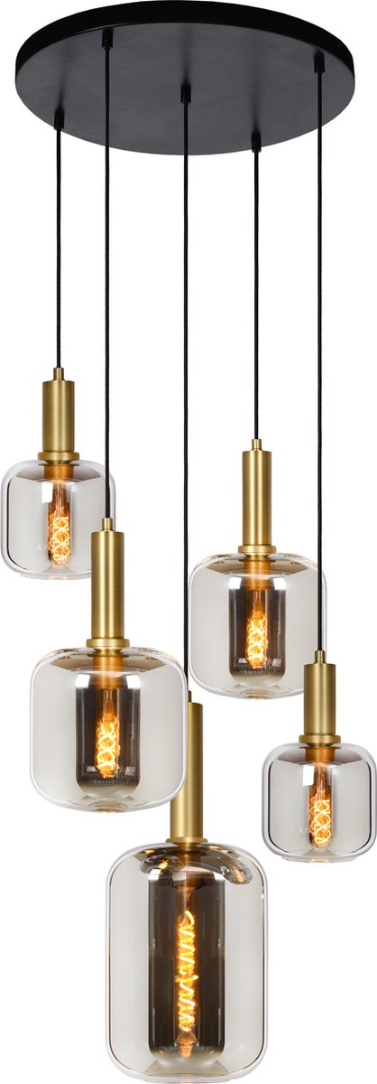 Lucide joanet - lampa wisząca - ø 66 cm - 2xe27 - fumé