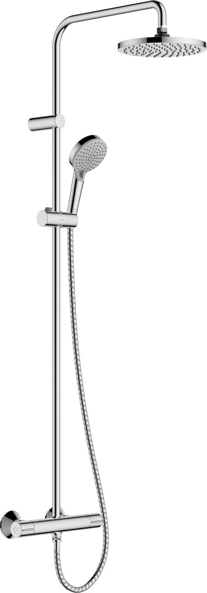 Mieszanka lakierów Hansgrohe - komplet prysznicowy - rozmiar 200 mm - 1 funkcja strumienia - chrom - z termostatem