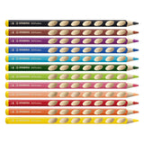 Kolorowe ołówki Stabilo EasyColors lewe - 12 szt. + temperówka ołówka