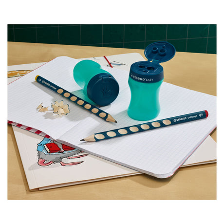 Stabilo easysharpener - temperówka 3 w 1 - lewa - benzyna