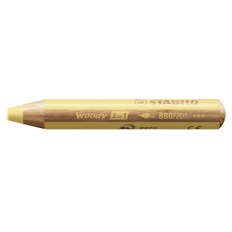 Stabilo Woody 3 w 1 - wszechstronnie utalentowana kredka - pastelowa żółć