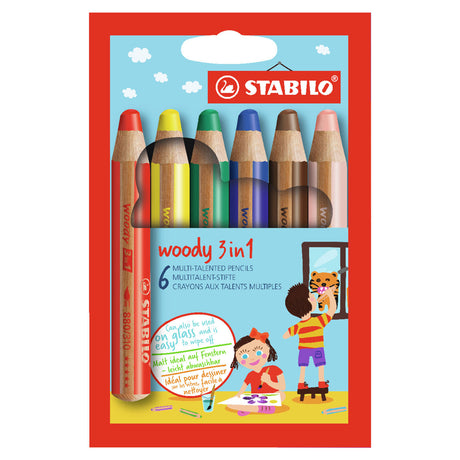 Kredki Stabilo Woody 6 szt. w etui
