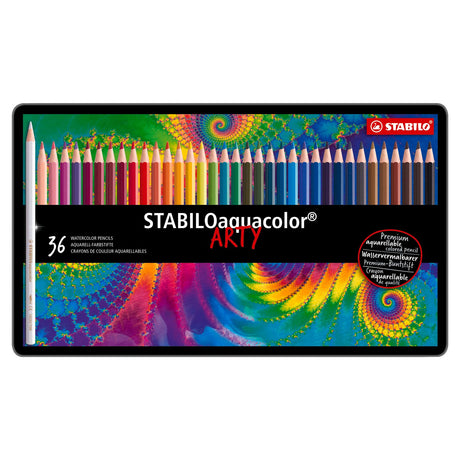 Stabilo aquacolor - kredki akwarelowe - zestaw metalowy 36 szt.