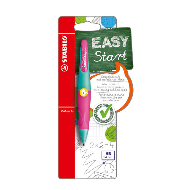 Stabilo Easyergo 1.4 - ergonomiczny ołówek automatyczny - dla leworęcznych - neonowy róż