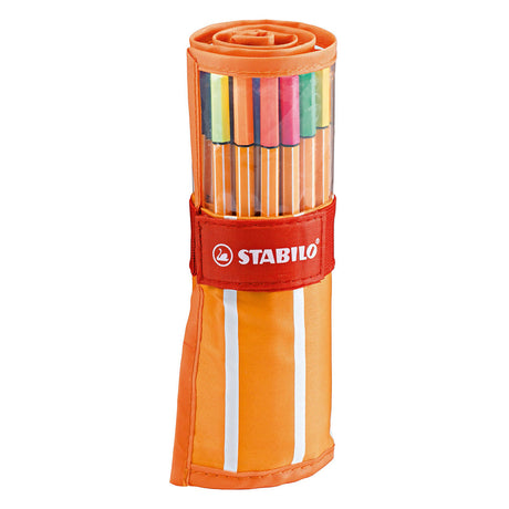 Stabilo point 88 - cienkopis 0,4 mm - zestaw wałków - opakowanie 30 sztuk - 25 kolorów standardowych + 5 neonowych