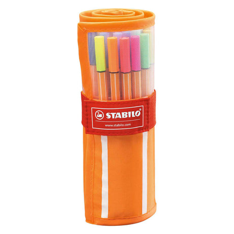 Stabilo point 88 - cienkopis 0,4 mm - zestaw wałków - opakowanie 30 sztuk - 25 kolorów standardowych + 5 neonowych