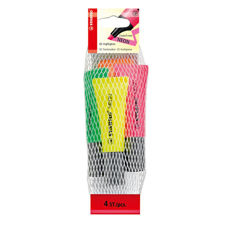 Stabilo neon - rozświetlacz - zestaw 4 szt