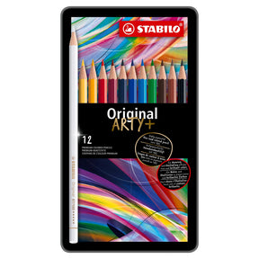 Stabilo Original - kredki z cienkim rdzeniem - zestaw metalowy 12 szt.