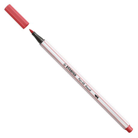 Stabilo pen 68 pędzelek - flamaster - rdzawy czerwony (47)
