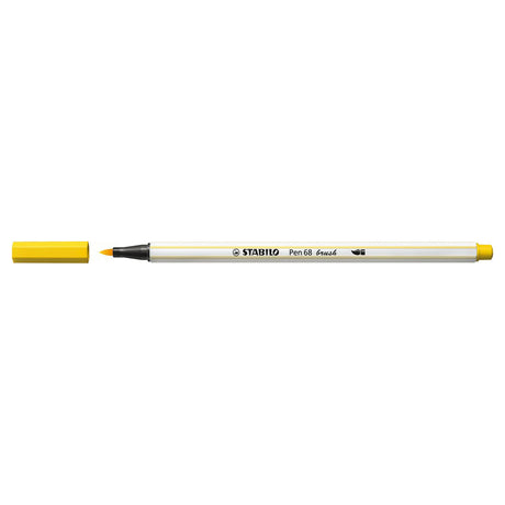 Stabilo pen 68 pędzelek - flamaster - żółty (44)