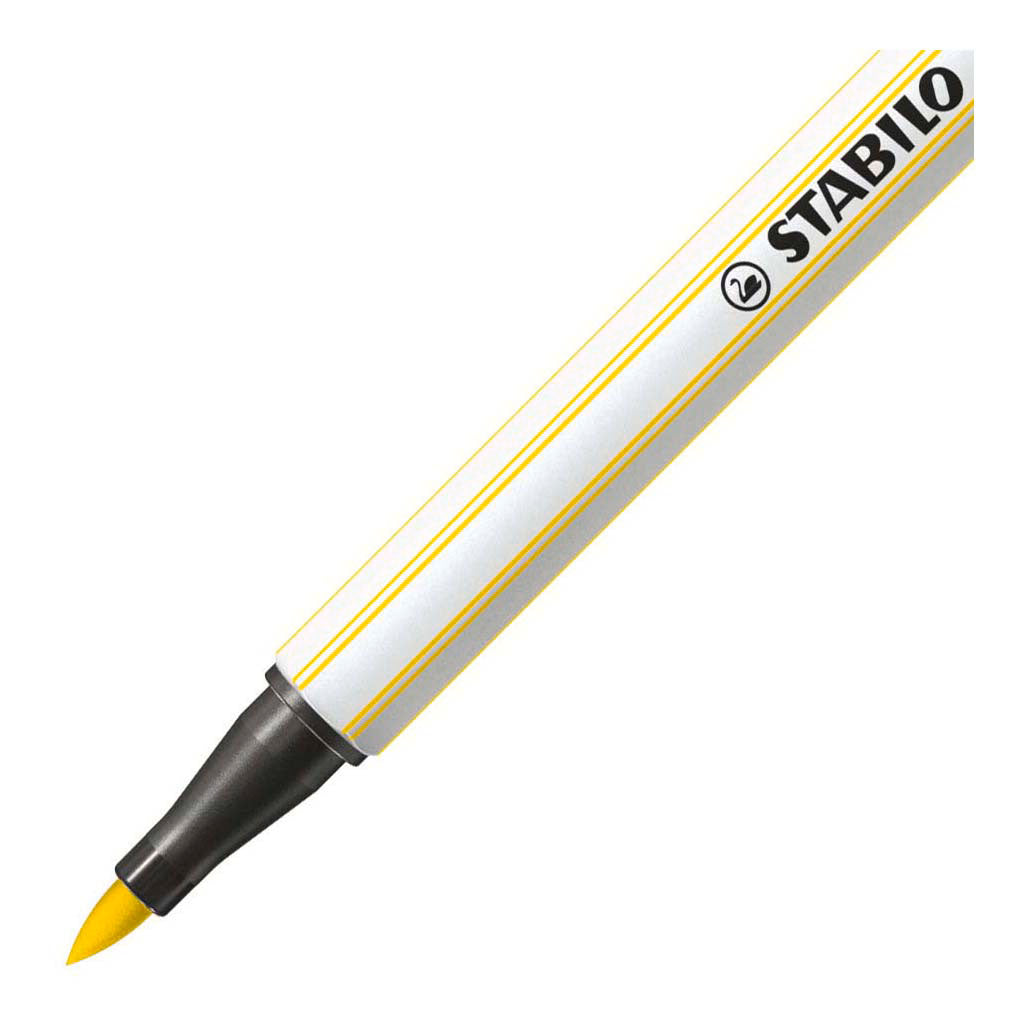 Stabilo pen 68 pędzel - flamaster - cytrynowożółty (24)