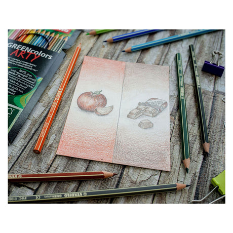Pudełko na kredki Abi Stlo Greencolors Arty, 12 sztuk