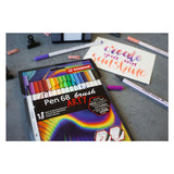 Stabilo pen 68 pędzel - pisak - arty - zestaw 18 sztuk