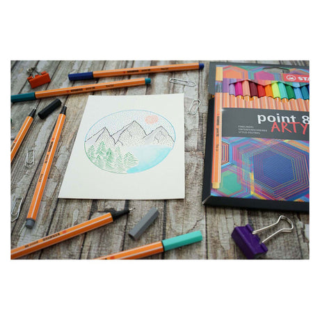 Stabilo point 88 - cienkopis - arty - zestaw 18 sztuk