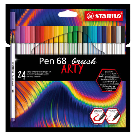 Stabilo pen 68 pędzel - pisak - arty - zestaw 24 szt