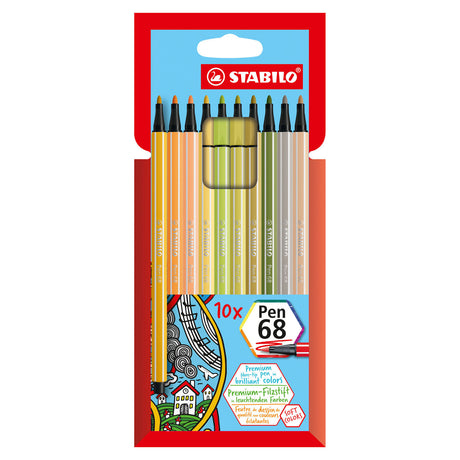 Stabilo pen 68 - pisaki - zestaw 10 sztuk