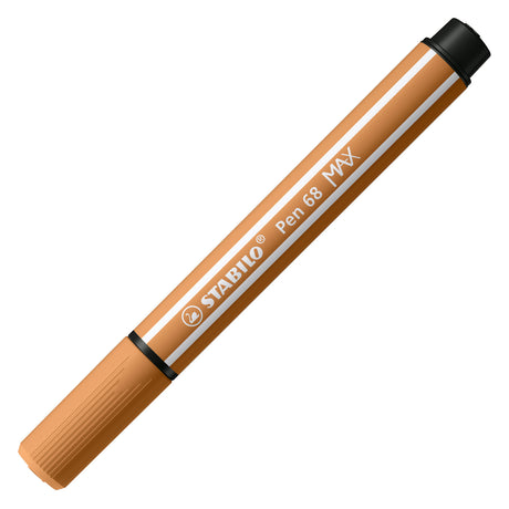 Stabilo pen 68 max - pisak z grubą ściętą końcówką - ciemna ochra