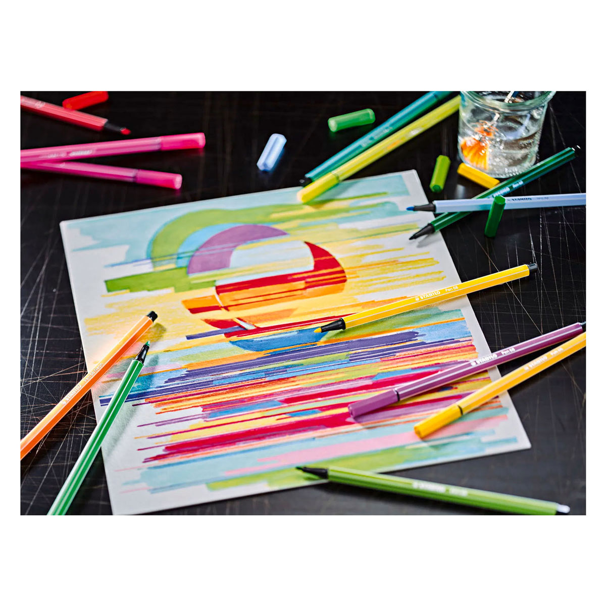 Flamastry Stabilo pen 68 arty - 18 szt.