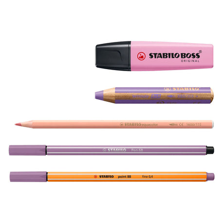 Stabilo boss Original, Woody 3 w 1, aquacolor, długopis 68 i point 88 - kreatywny zestaw artystyczny w luksusowym pudełku - zawierający 50 sztuk