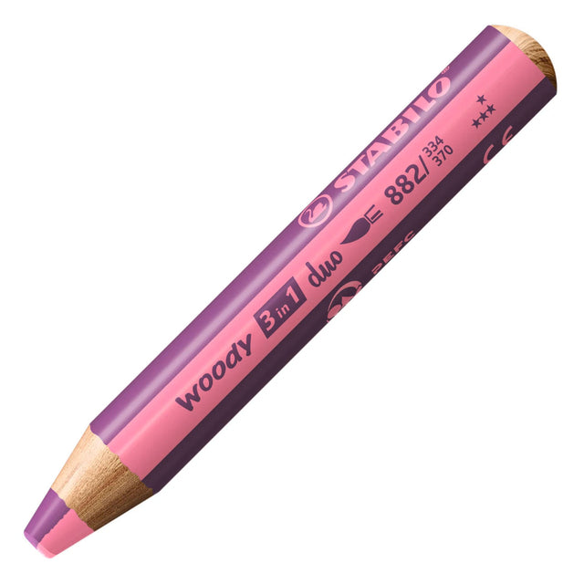 Stabilo woody 3in1 duo multitalent potloden - roze lila