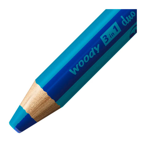 Stabilo woody 3in1 duo multitalent potloden - ultramarijn turquoise