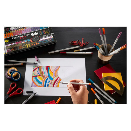 Długopisy artystyczne Stabilo Creative Tips w metalowym opakowaniu - 50 szt.