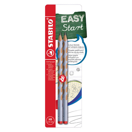 Kredki grafitowe Stabilo Easygraph pastel hb dla praworęcznych niebieskie - 2 szt.
