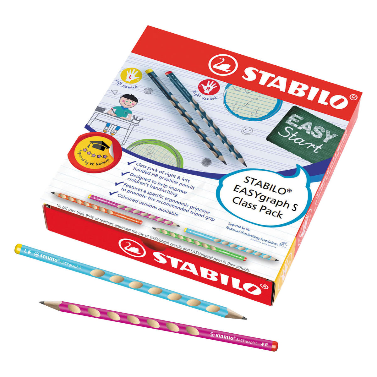 Zestaw ołówków grafitowych Stabilo Easygraph s - 48 szt.