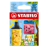 Mini rozświetlacze Stabilo Animal Vibes Boss - 3 szt.