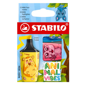 Mini rozświetlacze Stabilo Animal Vibes Boss - 3 szt.