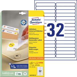 Niemarkowe etykiety usuwalne sans marque avery 96 x 16,9 mm (25)