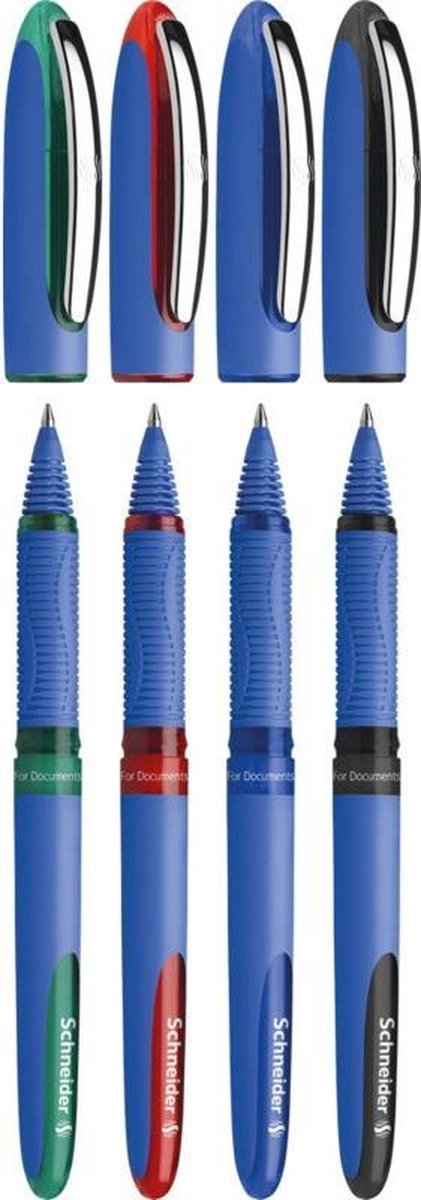Przyrządy do pisania Schneider Schneider rollerball - jedna hybryda c - stożek - szerokość linii 0,5 mm - 4 sztuki w różnych kolorach - s-183294