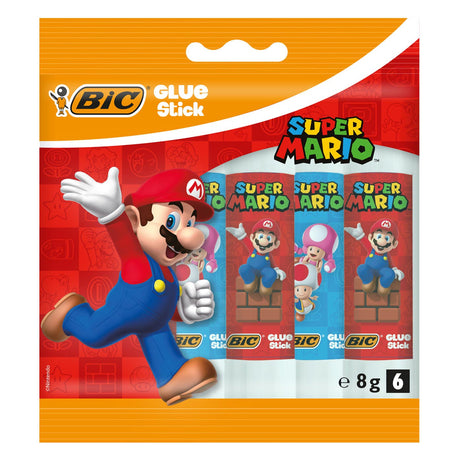 Klej w sztyfcie Bic Super Mario, 6 szt.