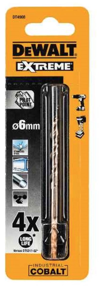 Wiertło do metalu Dewalt dt4908-qz Extreme 2® 6x52x93mm