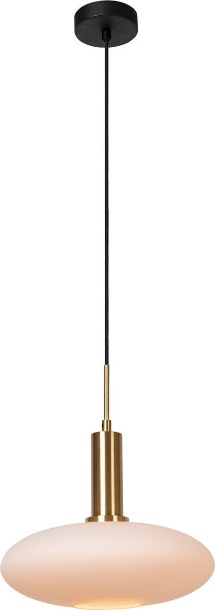 Lucide singala - lampa wisząca - ø 30 cm - 1xe27 - mosiądz matowy złoty