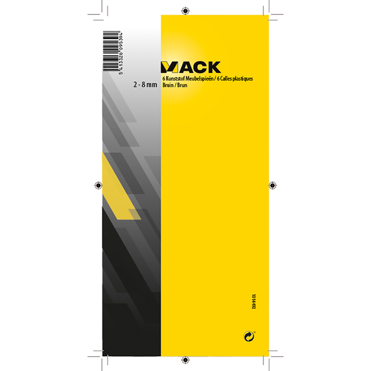 Mack 1014492 - 6 plastikowych klinów meblowych | 5 sztuk