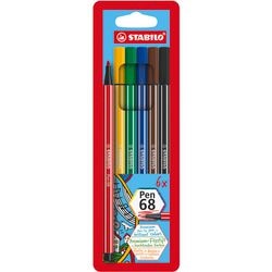 Flamaster Stabilo Długopis premium 68 1 mm różne kolory 6 sztuk