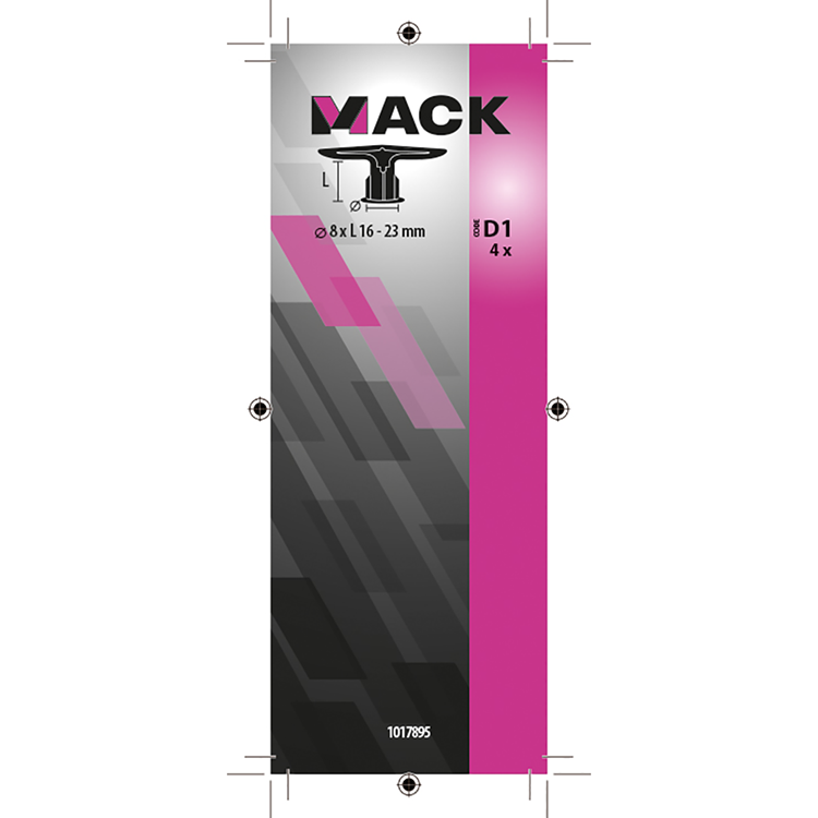 Mack 1017895 - kołek drążony nylonowy 4 szt. tc | 5 sztuk