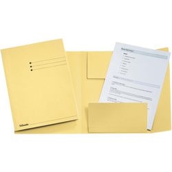 Teczki Esselte 3-klapkowe A4 240x318mm żółte