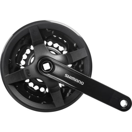 Mechanizm korbowy Shimano 6 7 8-biegowy tourney fc-ty301 z ramieniem korby 150 mm 42 x 34 x 24t - czarny