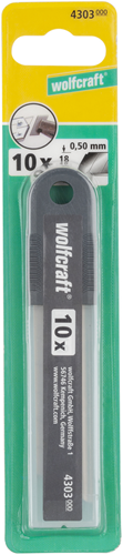 Noże łamane Wolfcraft | 18mm | 8 segmentów | 10 sztuk - 4303000