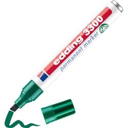 Marker permanentny edding 3300 zielony, końcówka w kształcie dłuta 1-5 mm