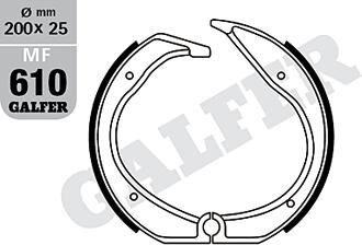 Segmenty hamulcowe Galfer mf610 szczęki hamulcowe mf610 g2165 organiczne
