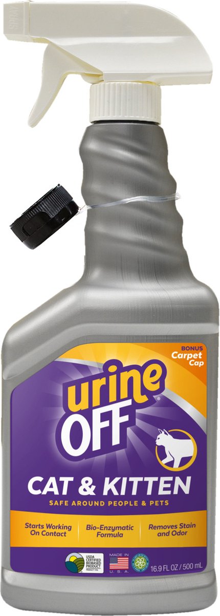 Urine Off Odplamiacz i nieprzyjemny zapach moczu kota - kociaka - spray - 500 ml